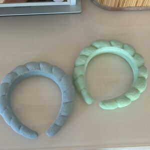 Braided Headband Set - Blue and Green